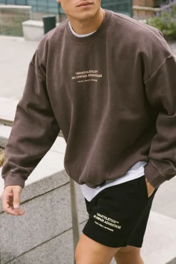 Discounted Bundles Vice 84 'Athletics' Vintage Washed Sweater Twinpack - Emerald Green/Chocolate