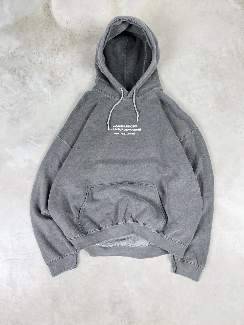 Vice 84 'Athletics' Vintage Washed Hoodie - Black
