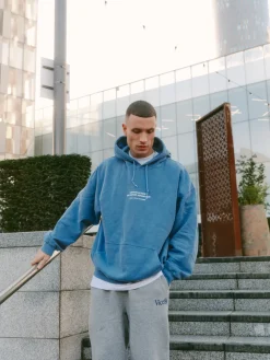 Vice 84 'Athletics' Vintage Washed Hoodie - Navy