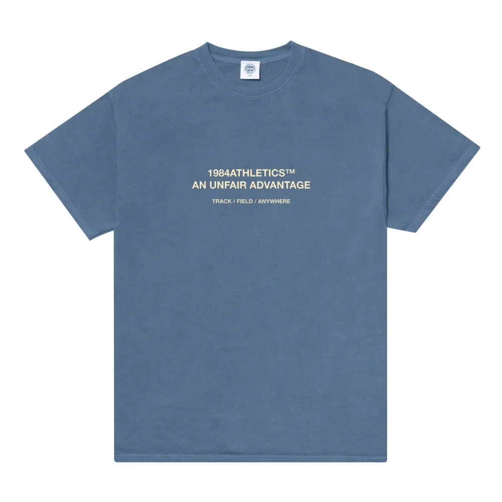 Vice 84 'Athletics' Vintage Washed Tee - Pacific Blue