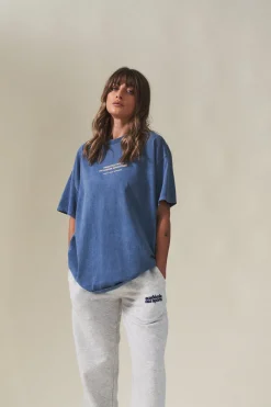 Vice 84 'Athletics' Vintage Washed Tee - Pacific Blue