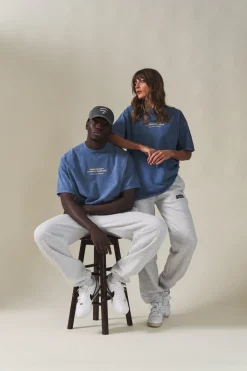 Vice 84 'Athletics' Vintage Washed Tee - Pacific Blue