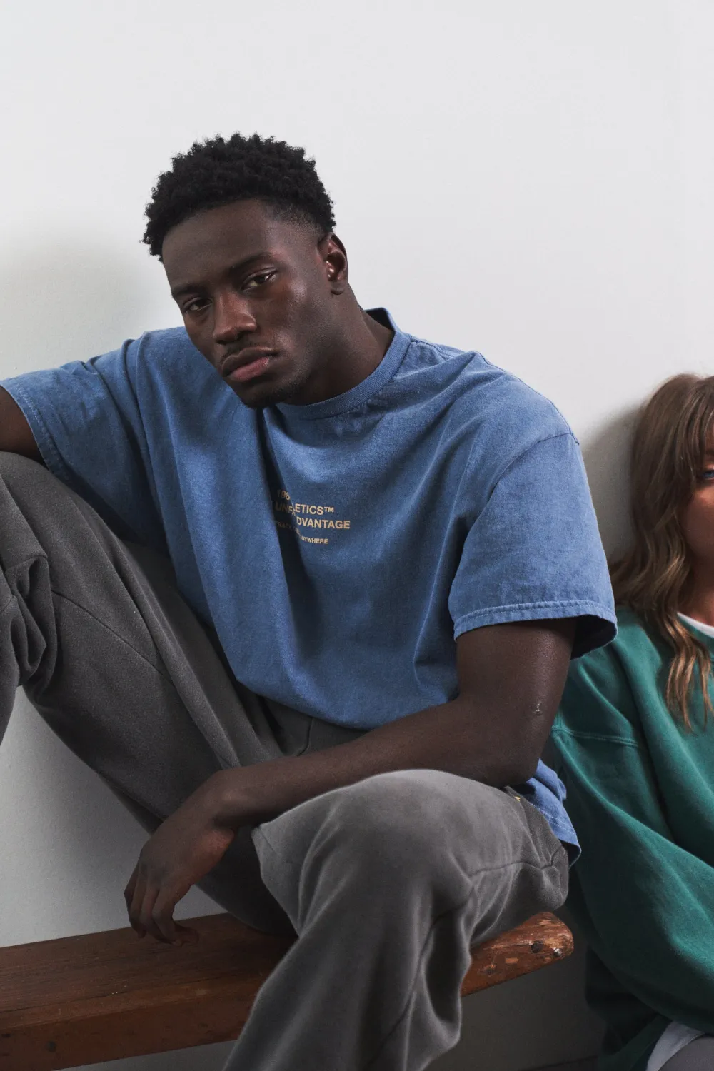 Vice 84 'Athletics' Vintage Washed Tee - Pacific Blue