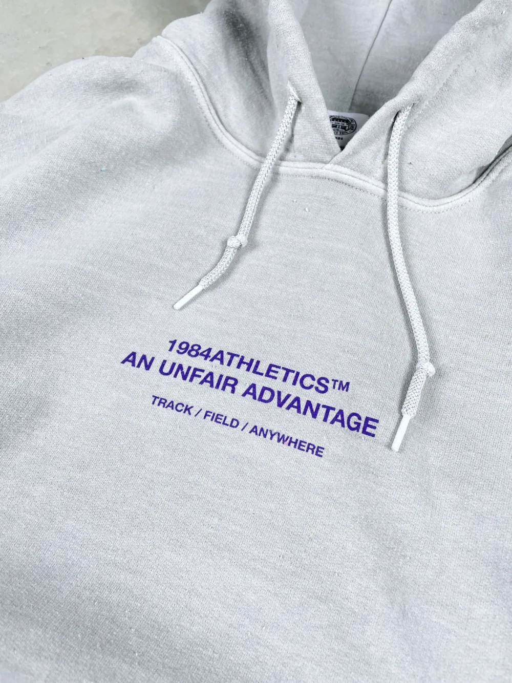 Vice 84 'Athletics' Vintage Washed Hoodie - Ash