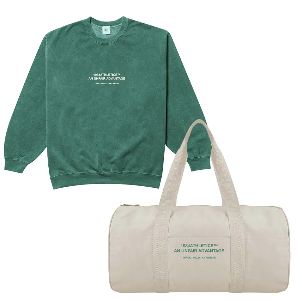 Discounted Bundles Vice 84 'Athletics' Vintage Washed Sweater & Gym Bag