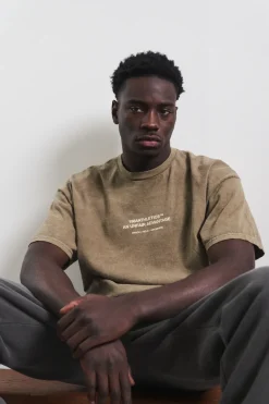 Vice 84 'Athletics' Vintage Washed Tee - Army Green