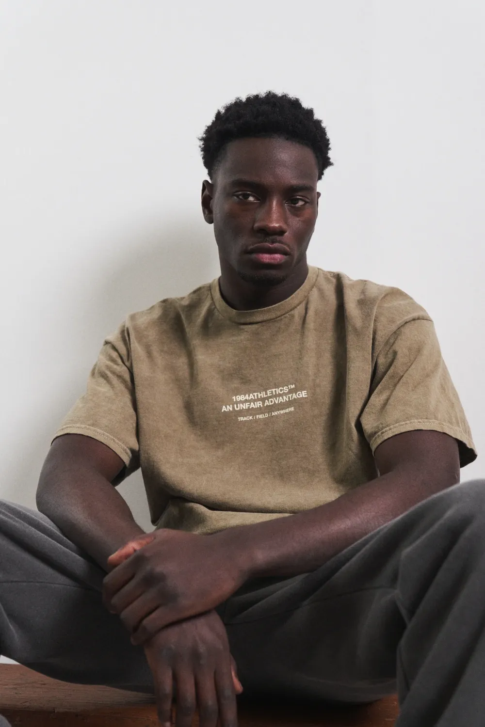 Vice 84 'Athletics' Vintage Washed Tee - Army Green