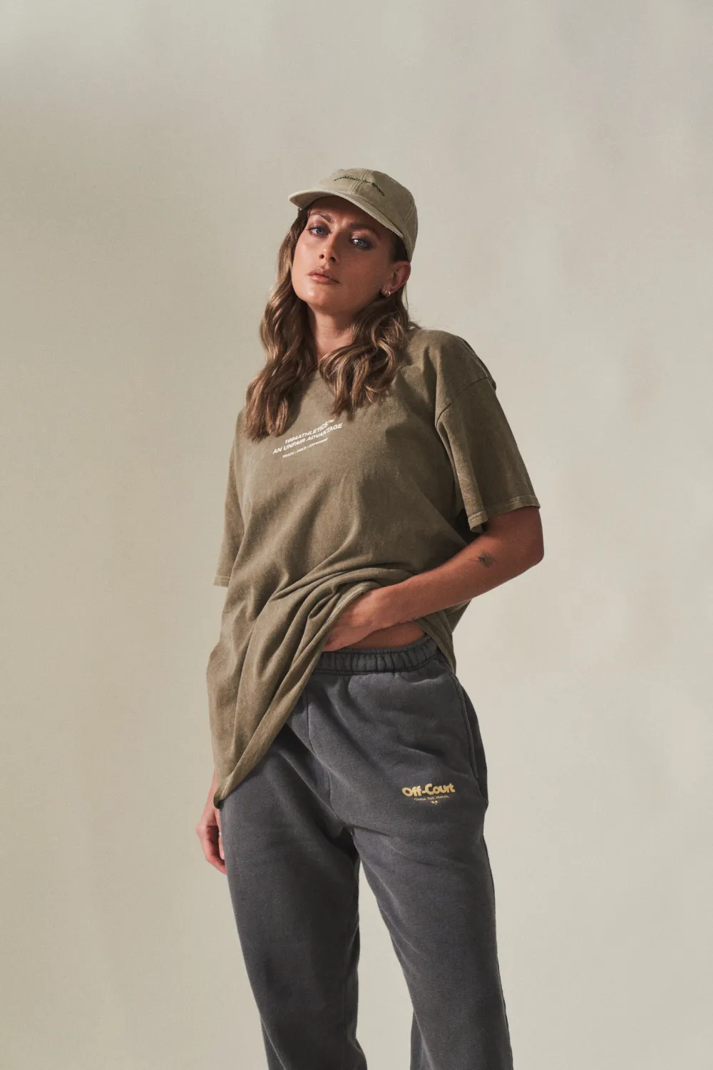 Vice 84 'Athletics' Vintage Washed Tee - Army Green