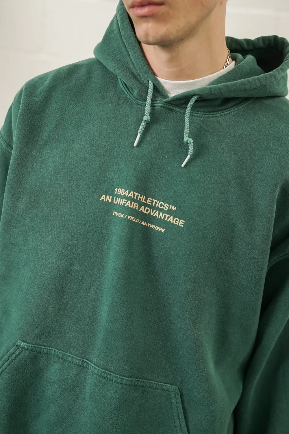 Vice 84 'Athletics' Vintage Washed Hoodie - Forest