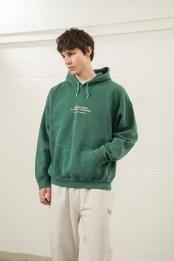 Vice 84 'Athletics' Vintage Washed Hoodie - Forest