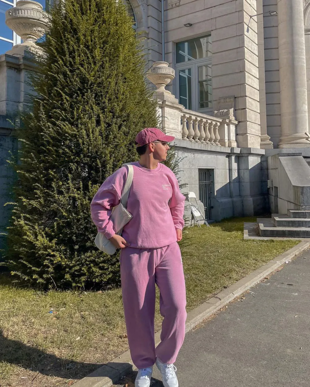 Vice 84 'Baseline' Sweater & Jogger Set - Vintage Washed Pink