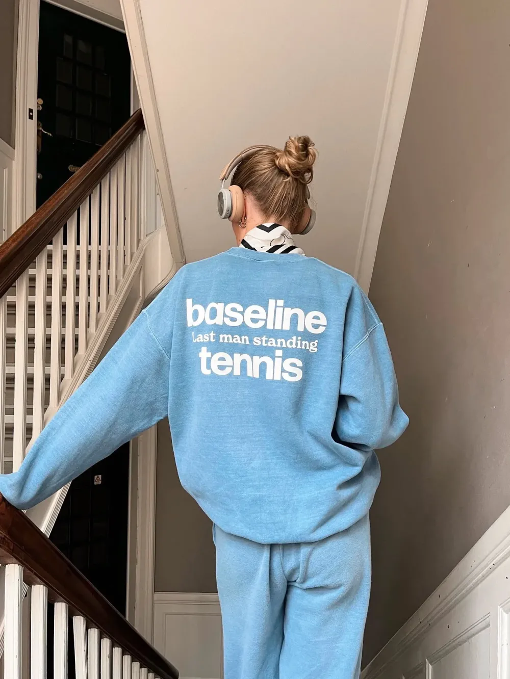 Vice 84 'Baseline' Sweater & Jogger Set - Vintage Washed Baby Blue