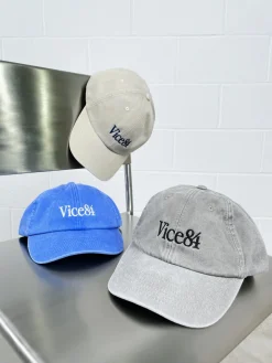 Vice 84 'Classic' Cap - Washed Grey