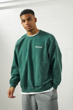 Vice 84 'Classics' Vintage Washed Sweater - Forest
