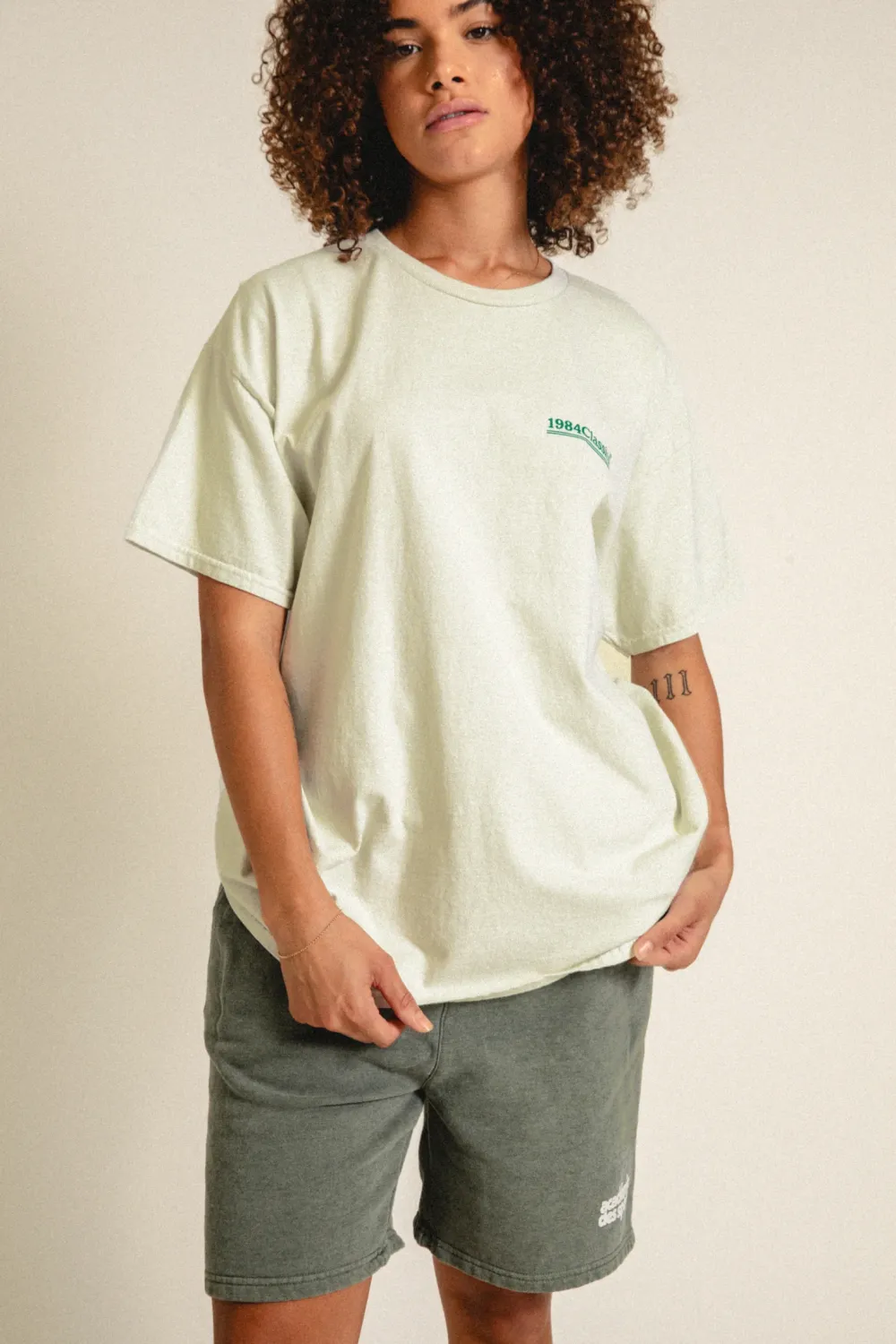 Vice 84 'Classics' Vintage Washed Tee - Cream
