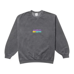 Vice 84 'Club Académie' Embroidered Sweater - Vintage Washed Charcoal