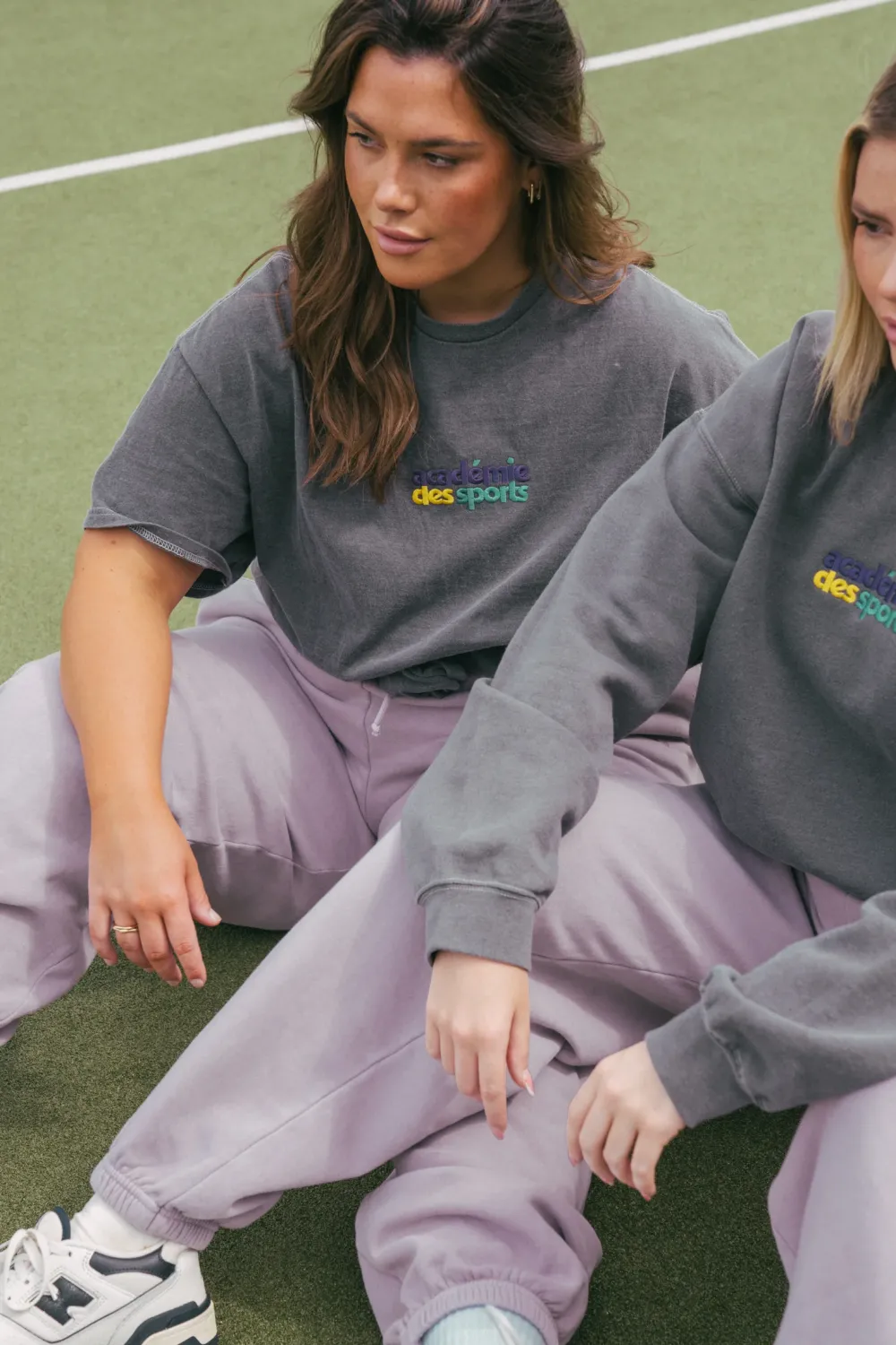 Vice 84 'Club Académie' Embroidered Tee - Vintage Washed Charcoal