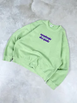 Vice 84 'Club Académie' Vintage Washed Sweater - Pistachio