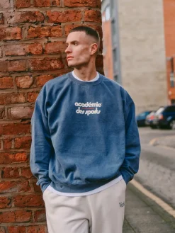 Vice 84 'Club Académie' Vintage Washed Sweater - Navy