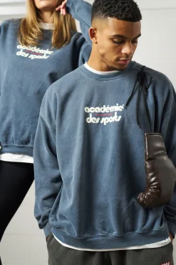 Vice 84 'Club Académie' Vintage Washed Sweater - Navy