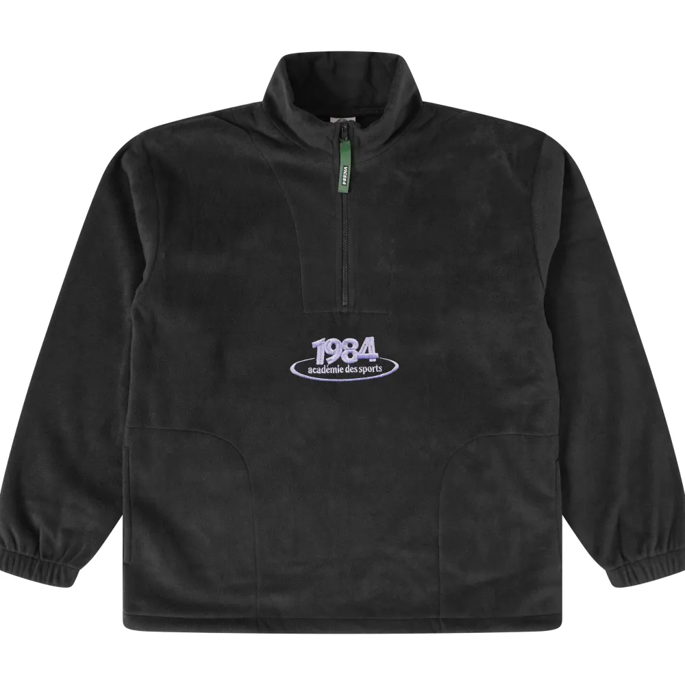 Vice 84 'Disc' Fleece 1/2 Zip Pullover - Black / Navy / Forest Green