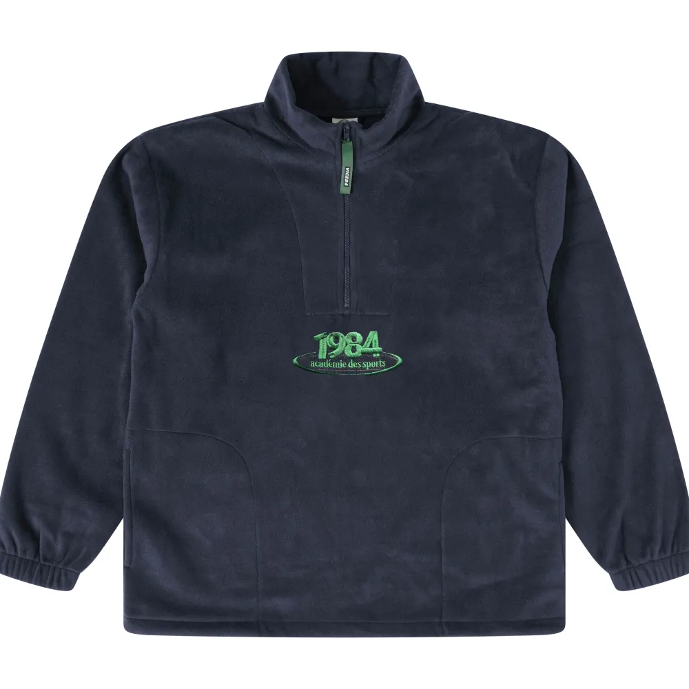 Vice 84 'Disc' Fleece 1/2 Zip Pullover - Black / Navy / Forest Green