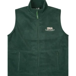 Vice 84 'Disc' Fleece Gilet - Forest Green / Navy