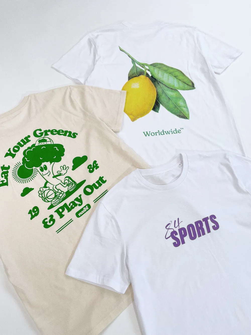 Vice 84 'Eat Your Greens' Tee - Natural