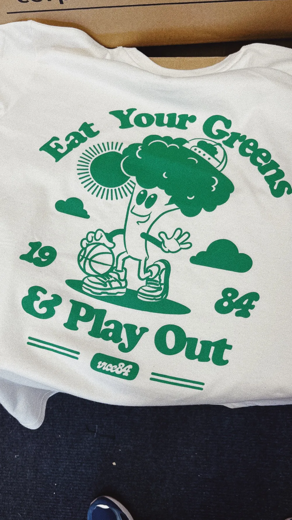 Vice 84 'Eat Your Greens' Tee - Natural