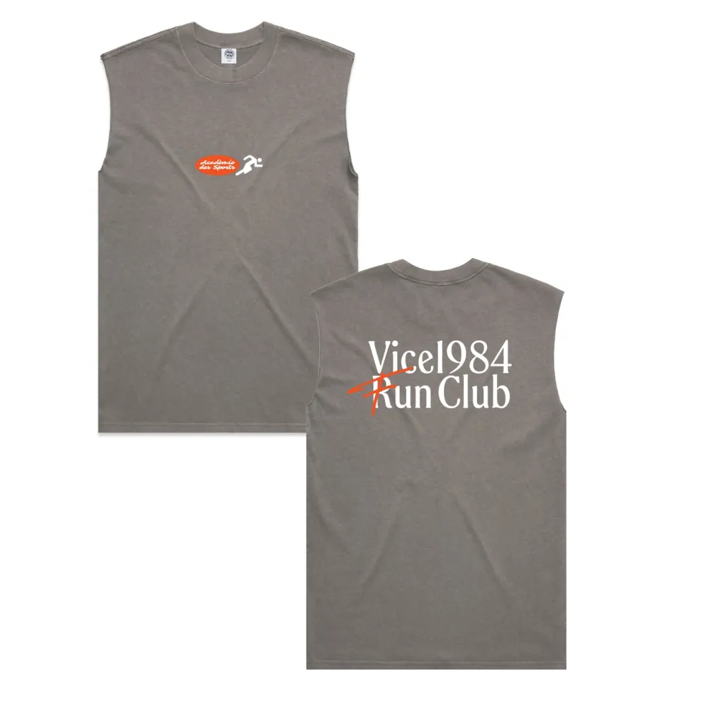Vice 84 'Fun Club' Active Tank - Faded Grey