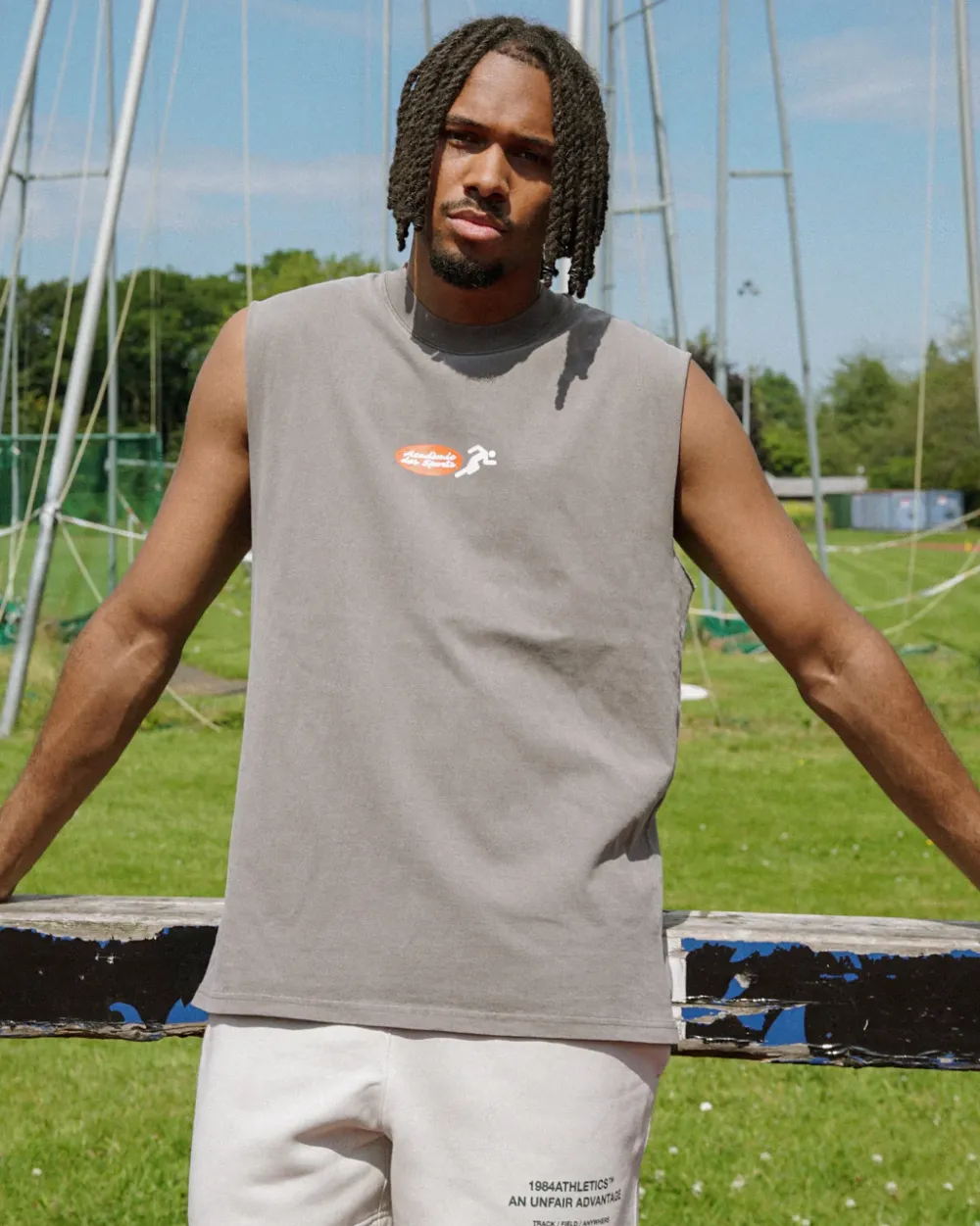 Vice 84 'Fun Club' Active Tank - Faded Grey