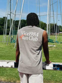 Vice 84 'Fun Club' Active Tank - Faded Grey