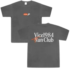 Vice 84 'Fun Club' Vintage Washed Tee - Washed Black