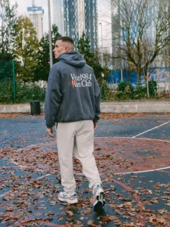 Vice 84 'Fun Club' Vintage Washed Hoodie - Washed Black