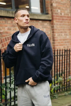Vice 84 'Fun Club' Zip Up Hoodie - Navy