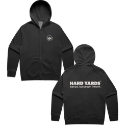 Vice 84 'Hard Yards' Faded Zip Up Hoodie - Black
