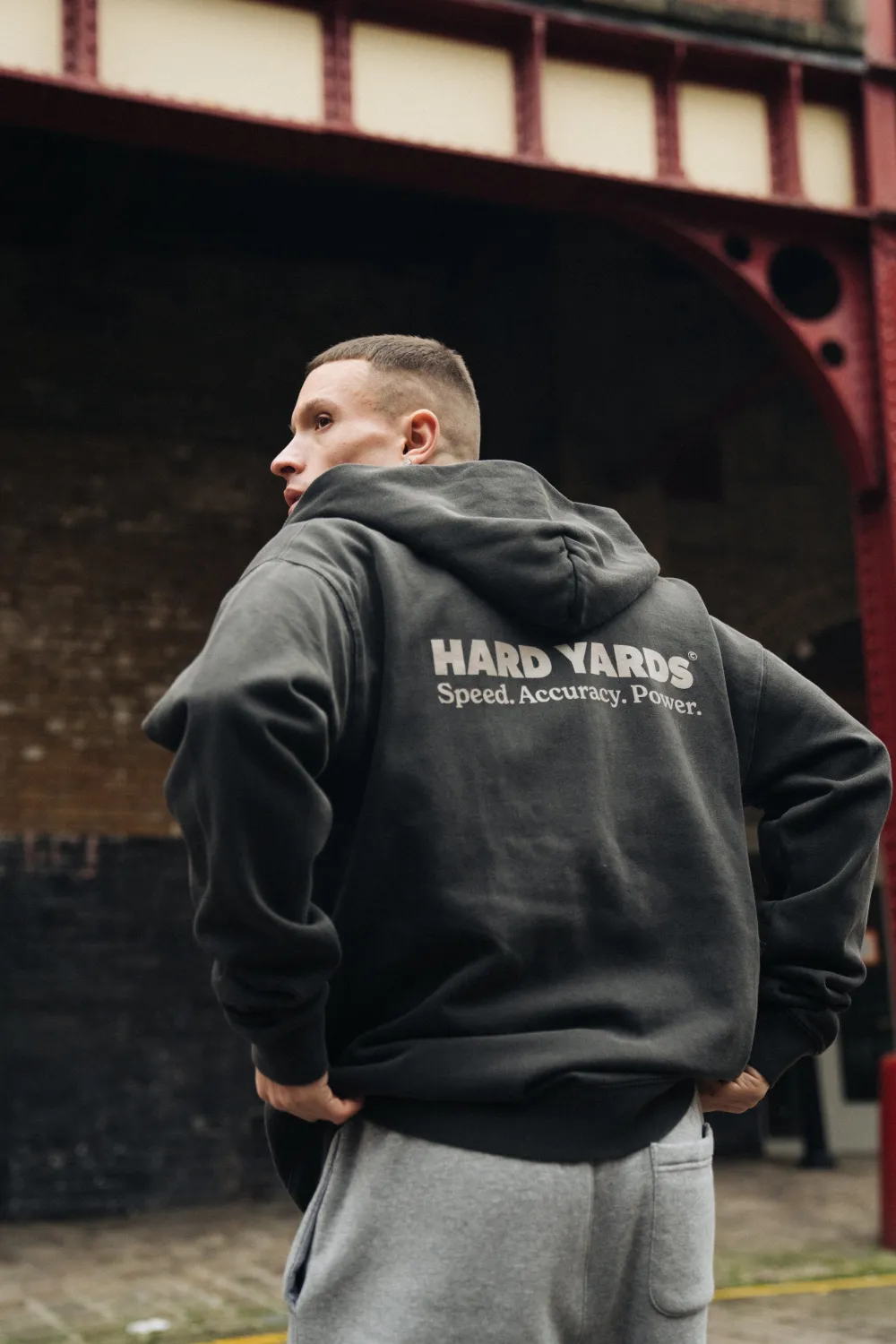 Vice 84 'Hard Yards' Faded Zip Up Hoodie - Black