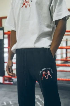 Vice 84 'Hard Yards Fight Club' Embroidered Joggers - Black