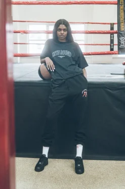 Vice 84 'Hard Yards Fight Club' Embroidered Joggers - Black