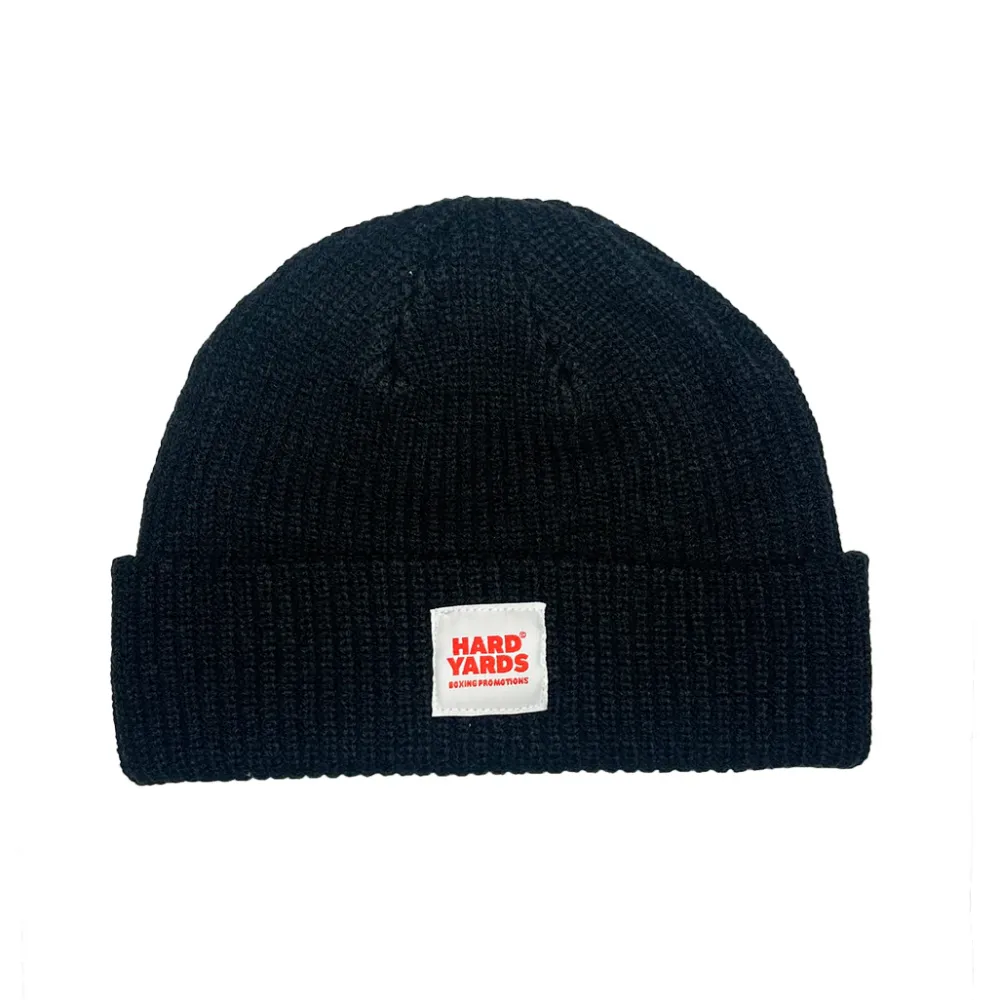 Vice 84 'Hard Yards' Fisherman Ribbed Beanie - Black