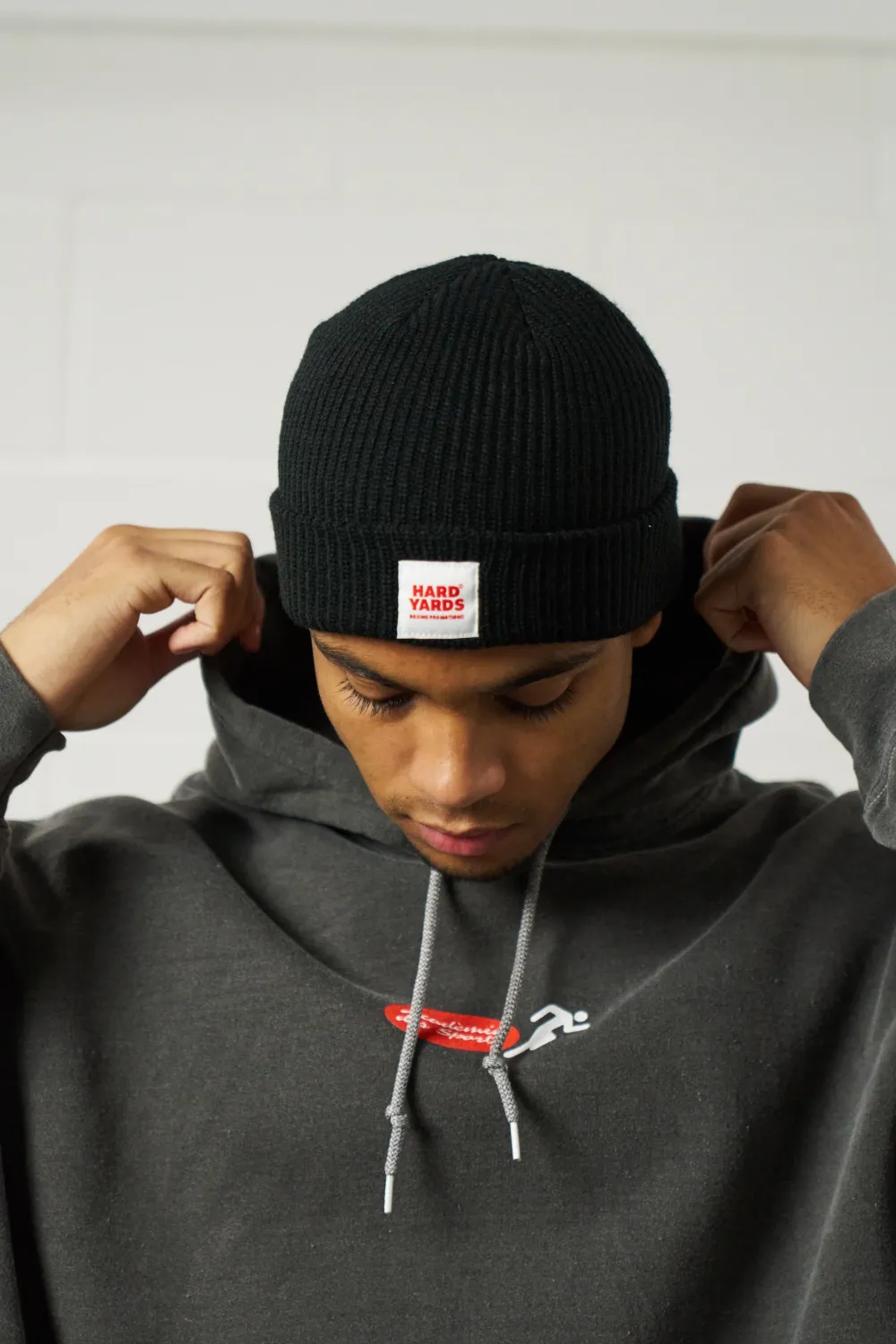 Vice 84 'Hard Yards' Fisherman Ribbed Beanie - Black