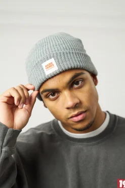 Vice 84 'Hard Yards' Fisherman Ribbed Beanie - Grey