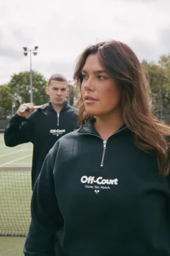Vice 84 'Off-Court GSM' 1/4 Zip Sweater - Pine