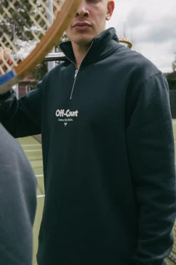 Vice 84 'Off-Court GSM' 1/4 Zip Sweater - Pine