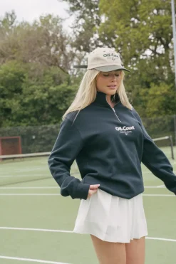Vice 84 'Off-Court GSM' 1/4 Zip Sweater - Pine