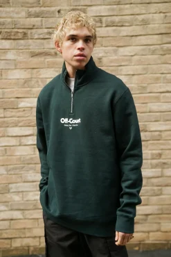 Vice 84 'Off-Court GSM' 1/4 Zip Sweater - Pine