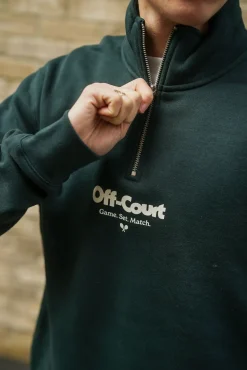 Vice 84 'Off-Court GSM' 1/4 Zip Sweater - Pine