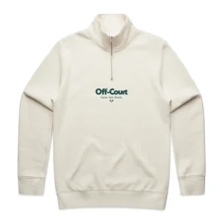 Vice 84 'Off-Court GSM' 1/4 Zip Sweater - Ecru