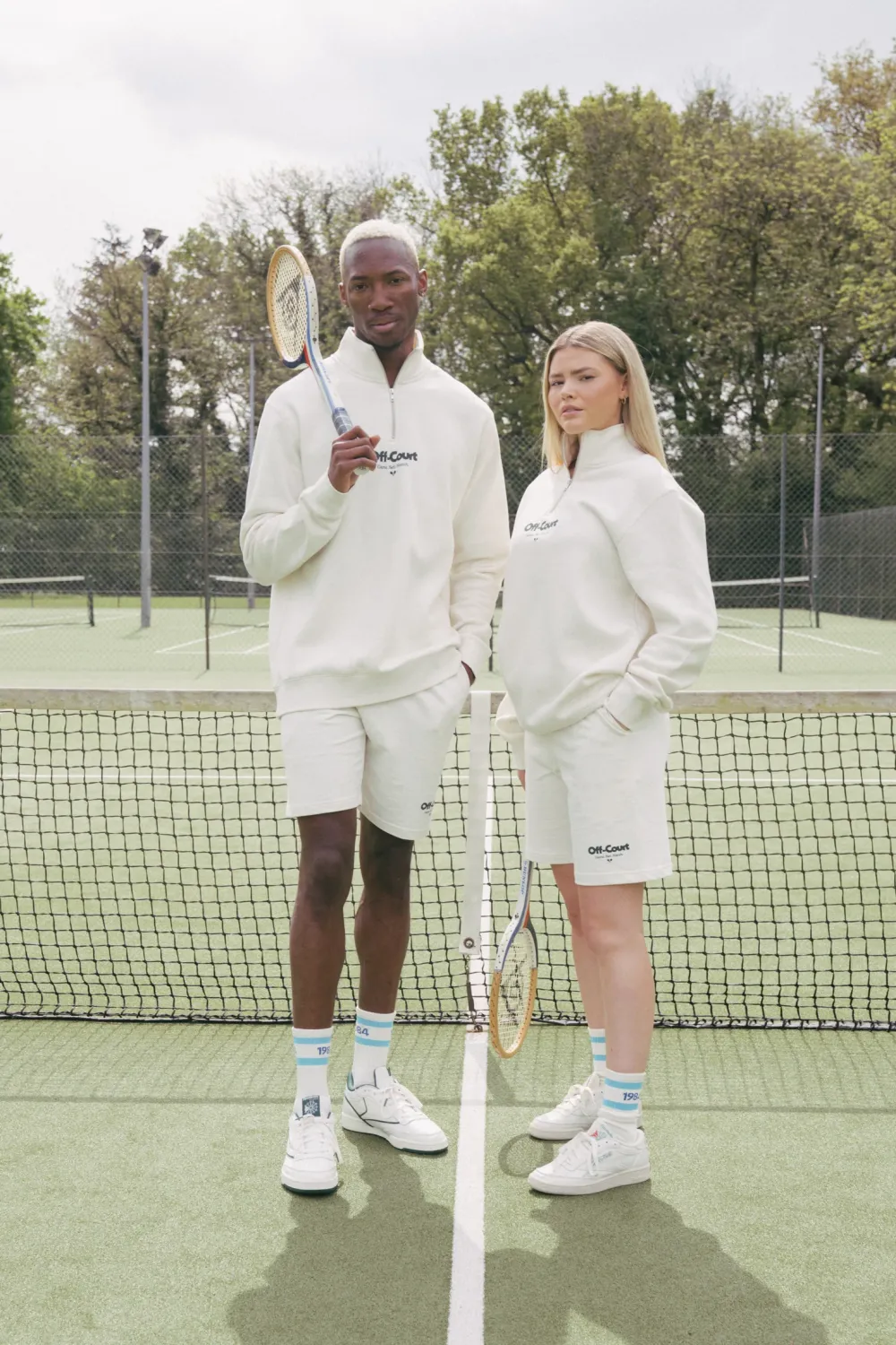Vice 84 'Off-Court GSM' 1/4 Zip Sweater - Ecru