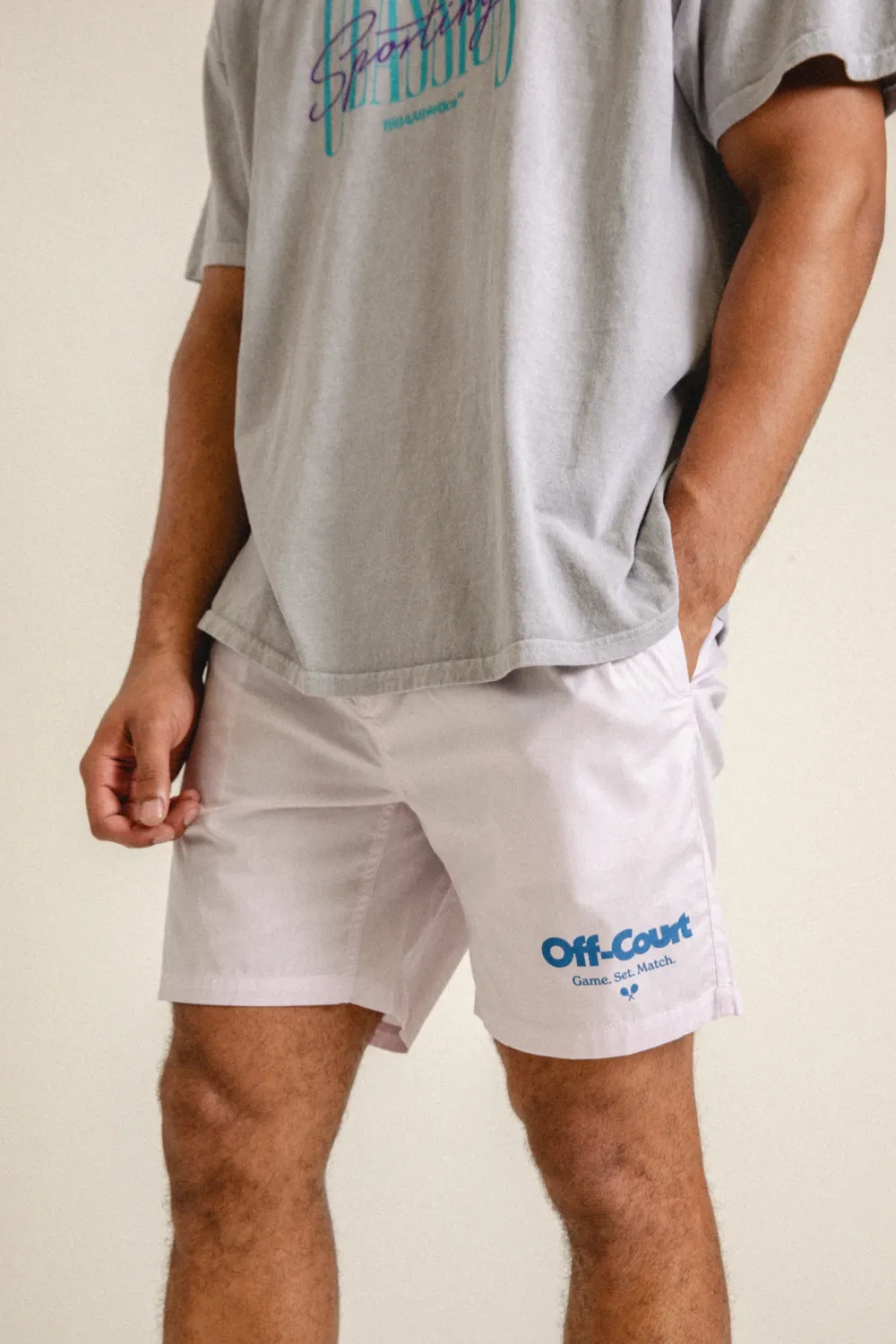 Vice 84 'Off-Court GSM' Beach Short - Light Pink
